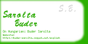 sarolta buder business card